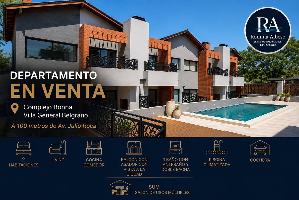 DEPARTAMENTO A ESTRENAR EN COMPLEJO BONNA 